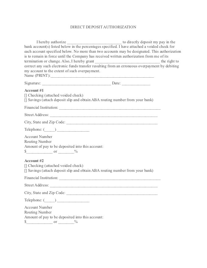 get a direct deposit form template for your business