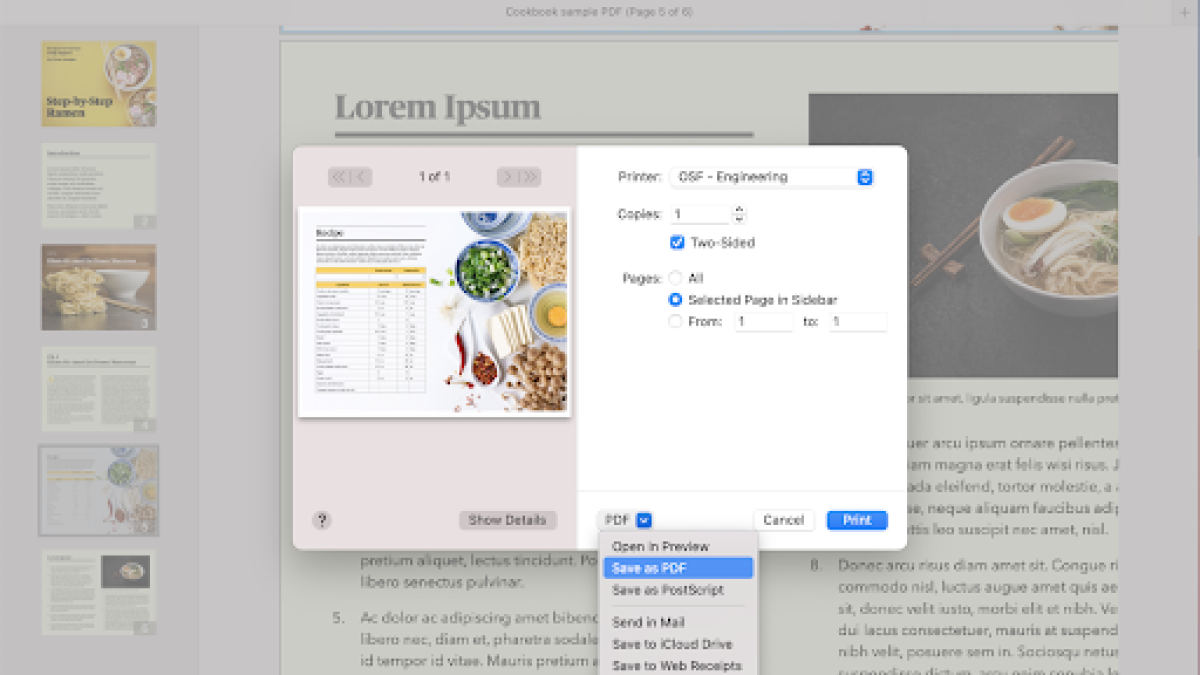 apple pages save as pdf