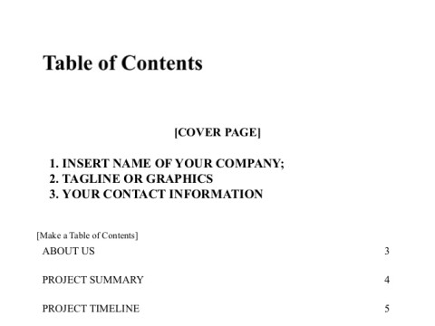 PDF Template - business proposal template