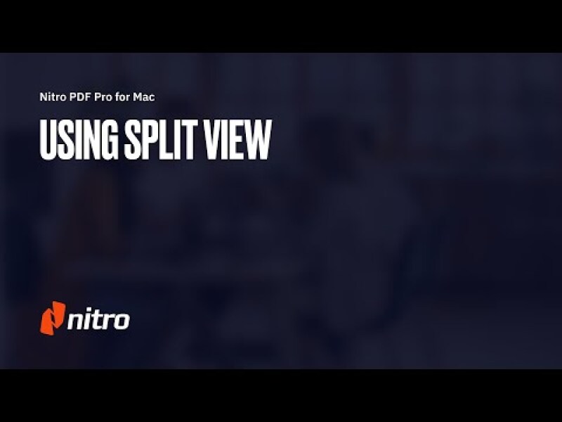 Nitro PDF Pro for Mac: Using Split View