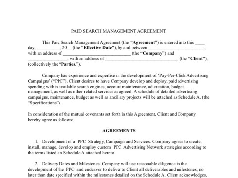 PDF Template - paid search management contract template