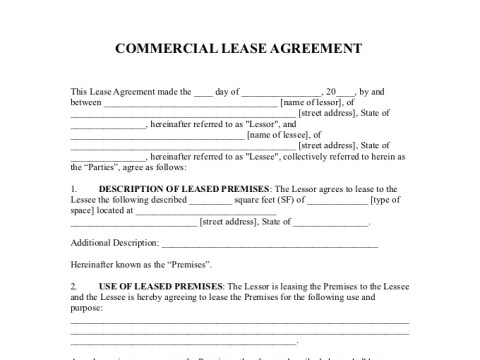 PDF Template - commercial lease agreement template
