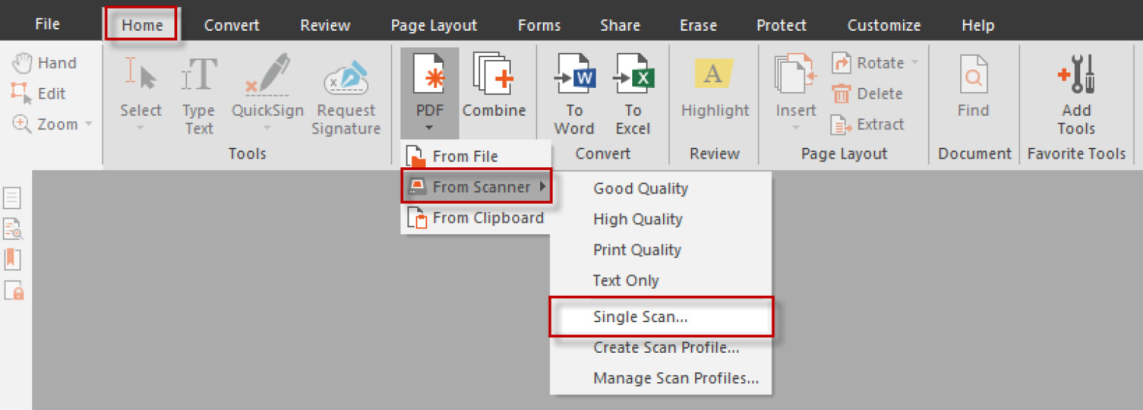 How to create a pdf from scanner nitro