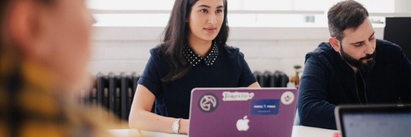 Researcher sits at her computer as she prepares to debunk myths about the PDF