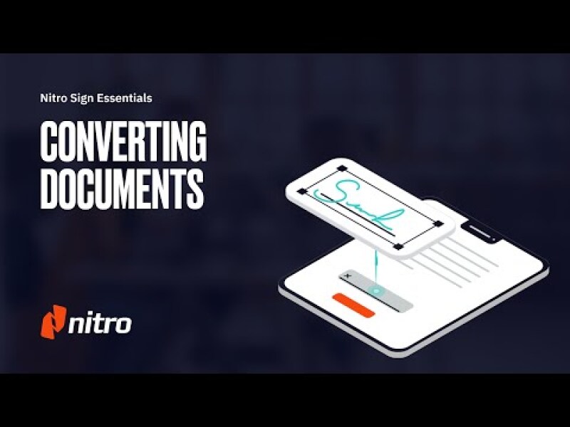 Nitro Sign: Converting Documents