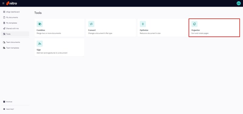 Organize Pages_How to organize pages of documents in Nitro Sign_Step 1.jpg
