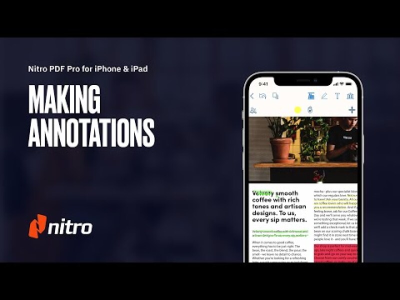 Nitro PDF Pro for iPhone & iPad: Making Annotations