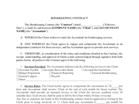 PDF Template - bookkeeping contract template