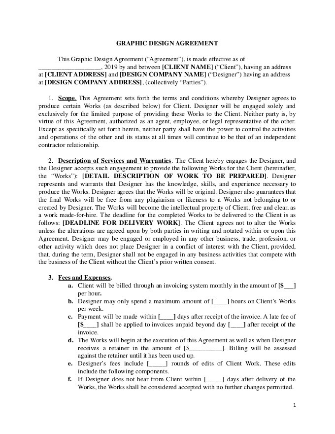 Get a Graphic Design Contract for Your Business Get a Graphic Design Contract for Your Business