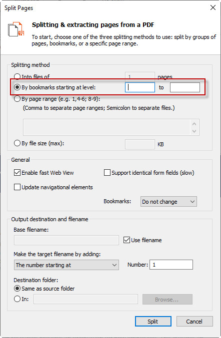 How To Split PDF By Bookmarks