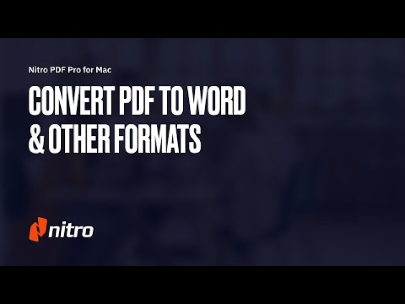 How to Convert a PDF file with Nitro PDF Pro