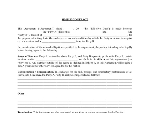PDF Template - simple contract template