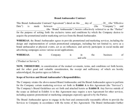 event planning agreement template