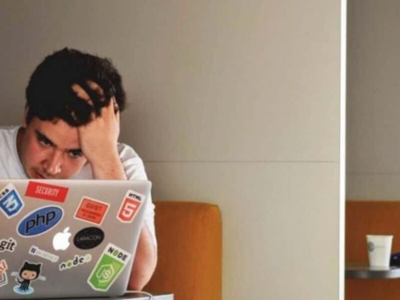 Man struggles to figure out how to fill out a PDF form.