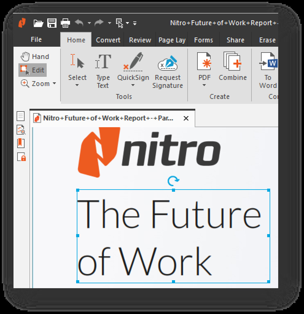 Can you edit a pdf nitro
