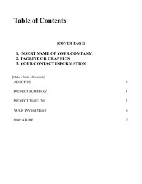 PDF Template - business proposal template