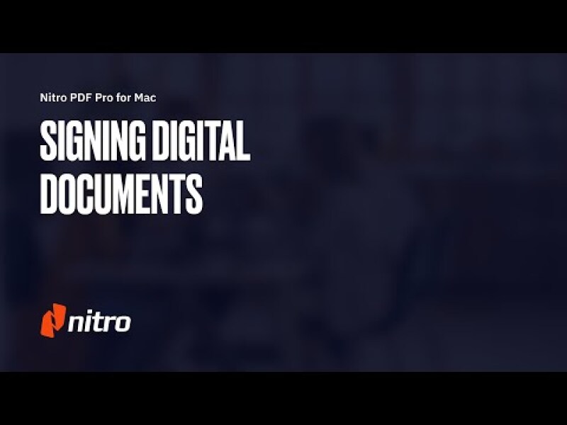 Nitro PDF Pro for Mac: Signing your Document