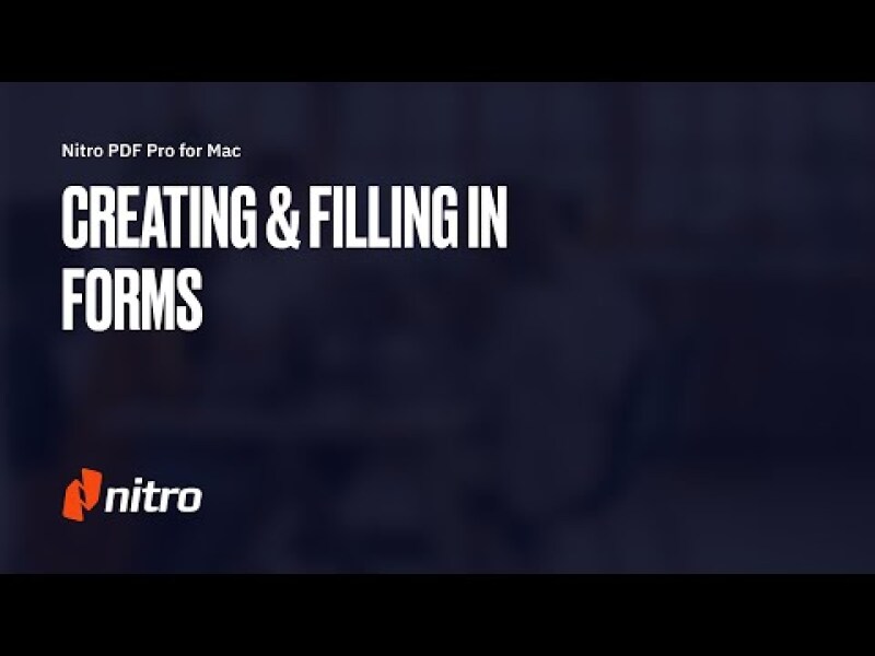 Nitro PDF Pro for Mac: Filling in Forms