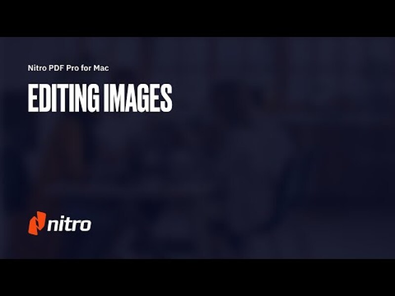 Nitro PDF Pro for Mac: Editing Images