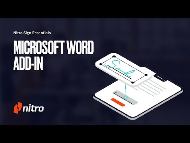 Nitro Sign: Microsoft Word Add In