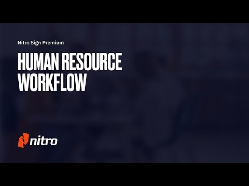 Nitro Sign Premium: Human Resource Workflow