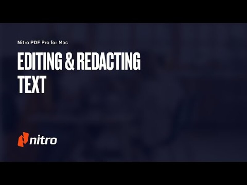 Nitro PDF Pro for Mac: Editing and Redacting Text